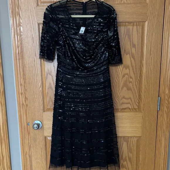 NWT Johnny Was Black Sequin Midi Dress - Picture 3 of 14